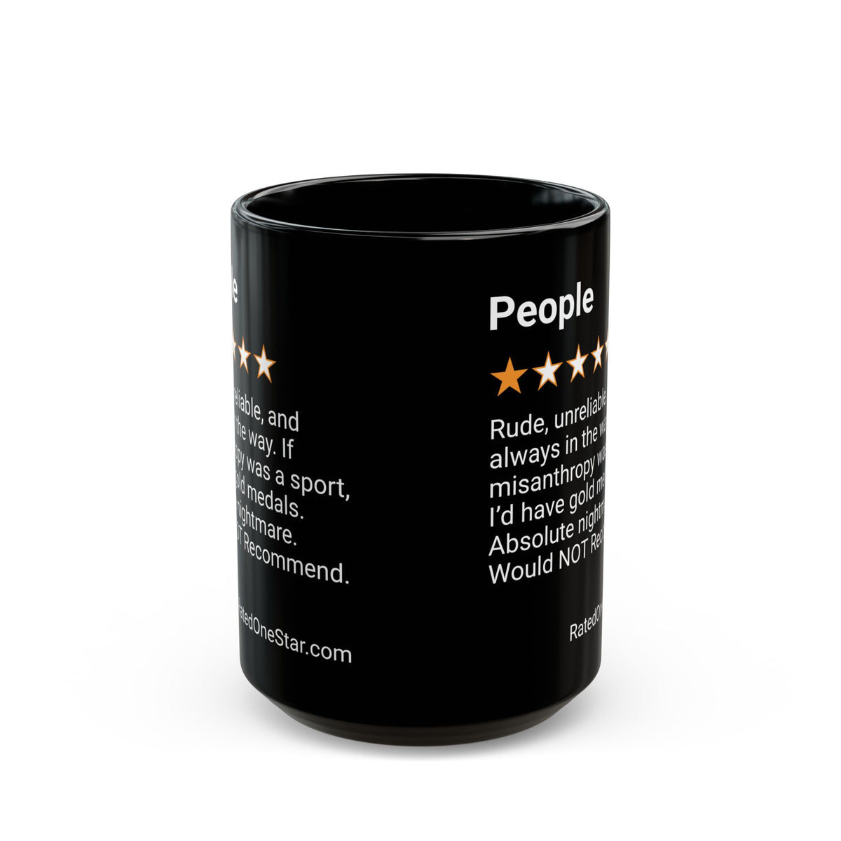 PEOPLE - RUDE - BLACK MUG