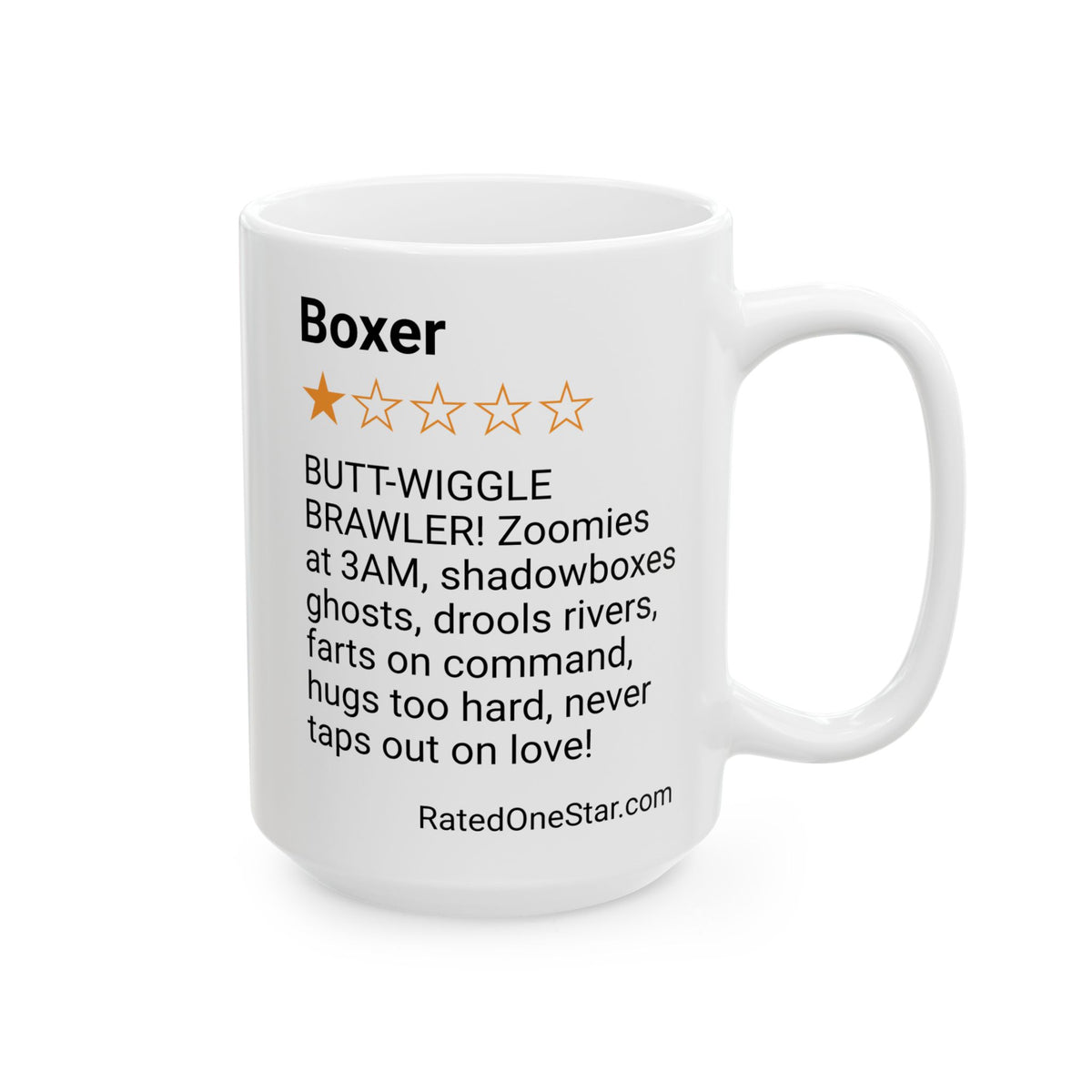 DOGS - BOXER - WHITE MUG