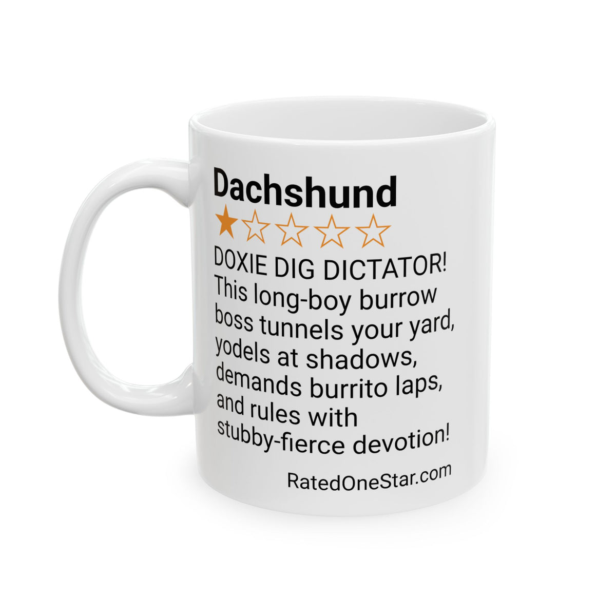 DOGS - DACHSHUND - WHITE MUG