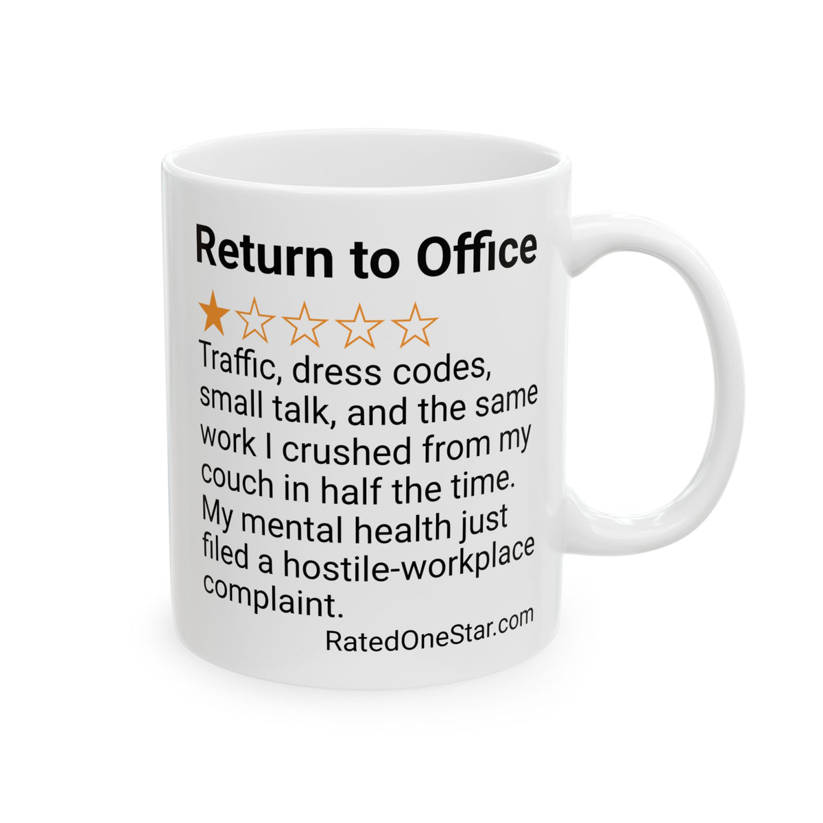 RETURN TO OFFICE - TRAFFIC - WHITE MUG