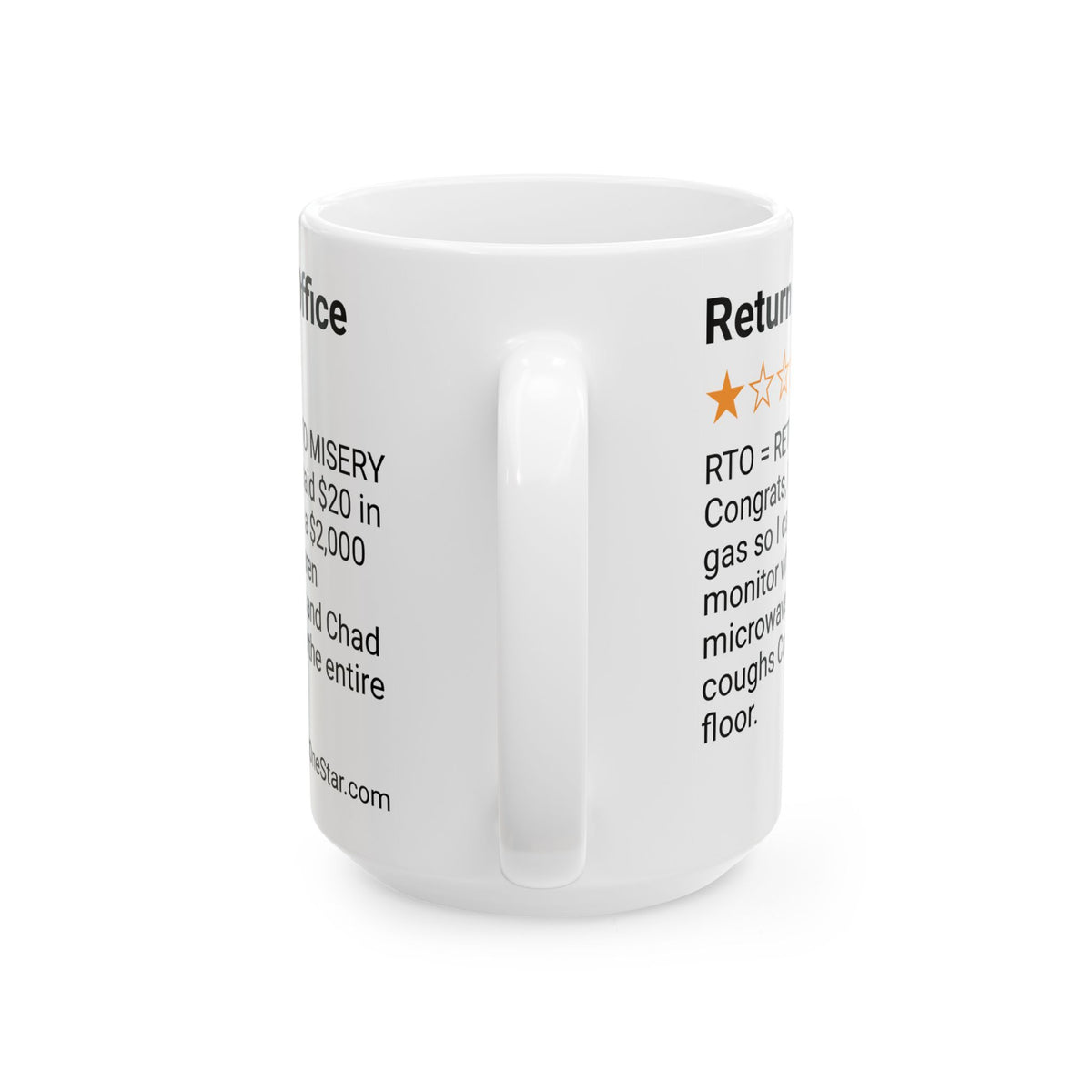 RETURN TO OFFICE - MICROWAVE FISH - WHITE MUG