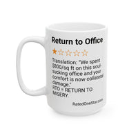 RETURN TO OFFICE - SOUL SUCKING - WHITE MUG