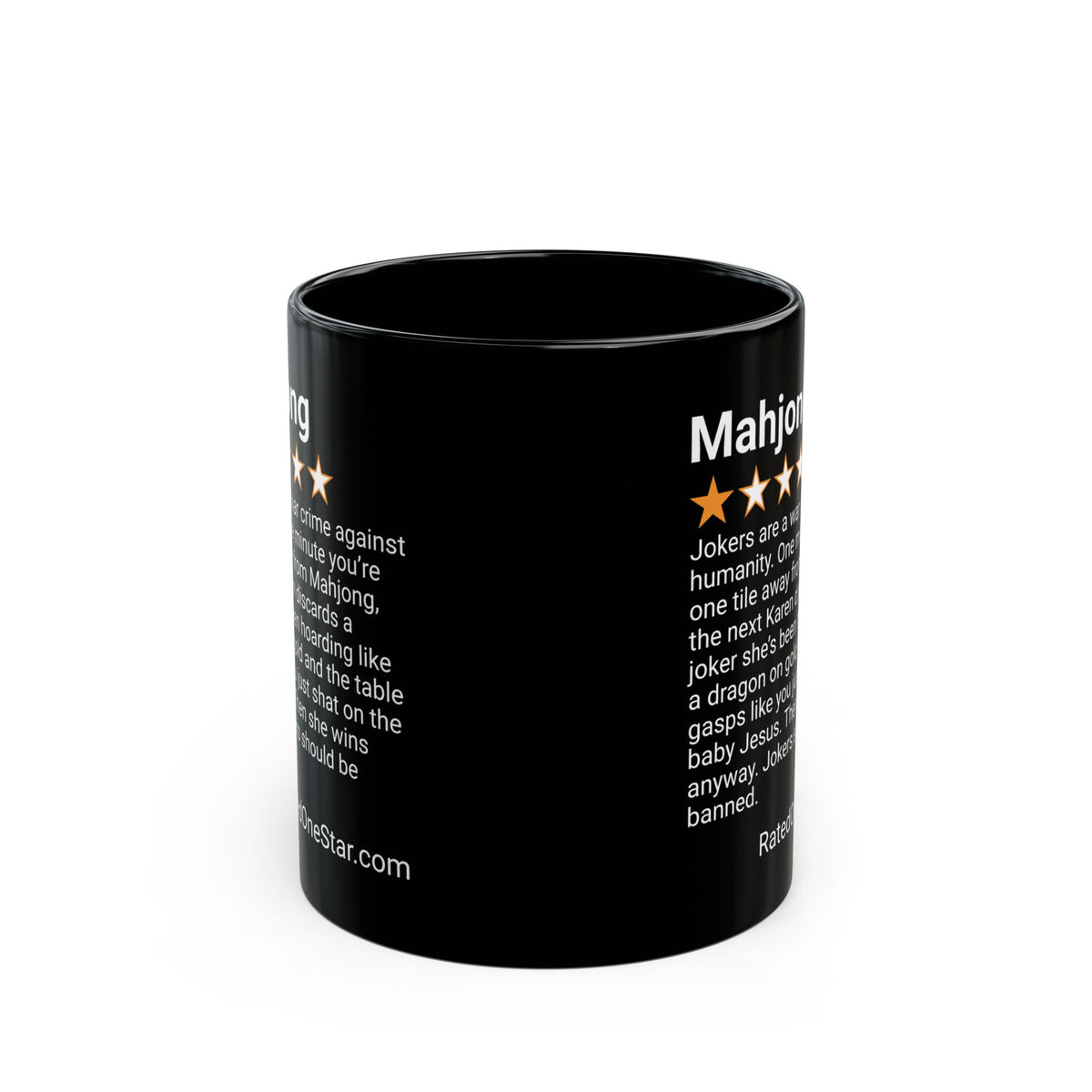 MAHJONG - JOKERS - BLACK MUG