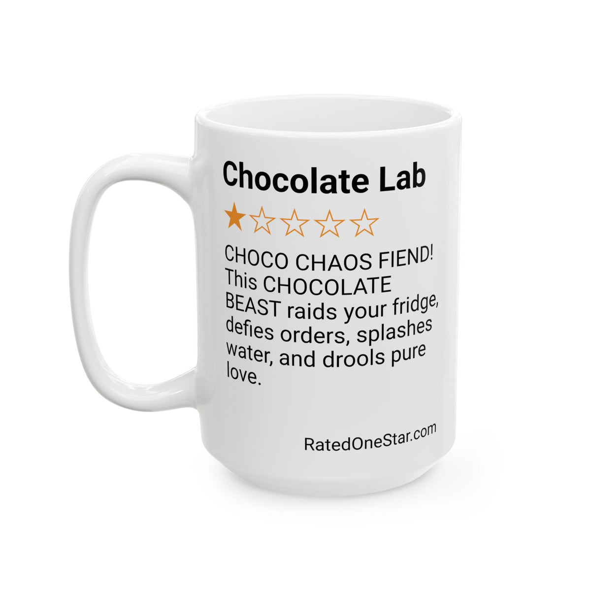 DOGS - CHOCOLATE LAB - WHITE MUG