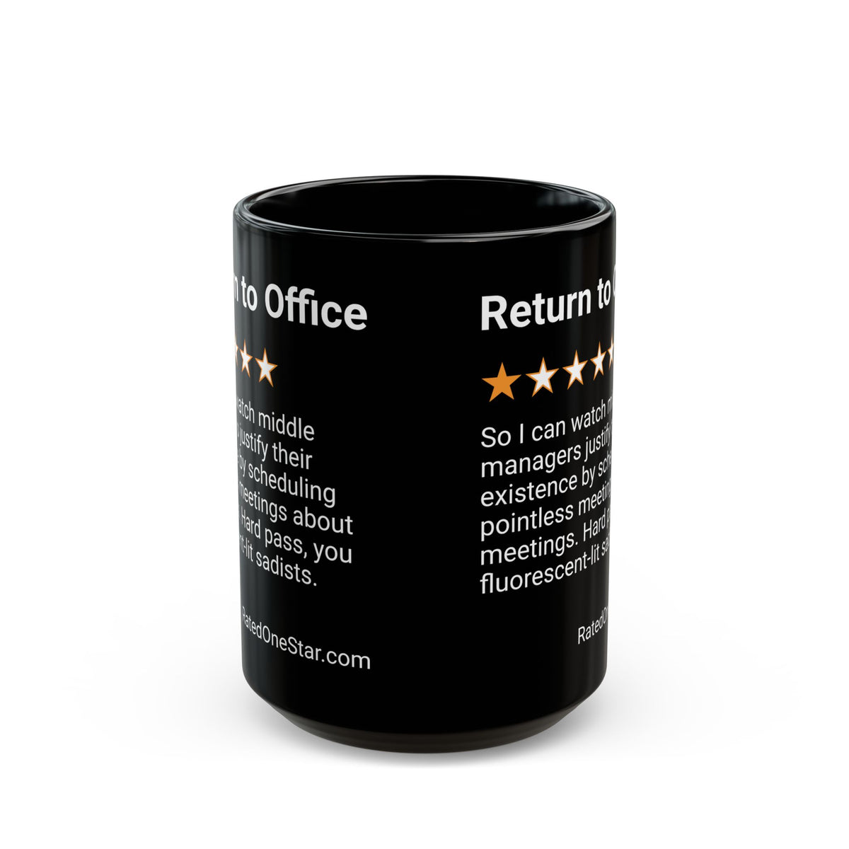 RETURN TO OFFICE - MIDDLE MANAGER - BLACK MUG