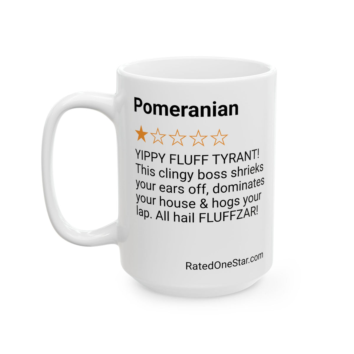 DOGS - POMERANIAN - WHITE MUG