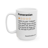 DOGS - POMERANIAN - WHITE MUG