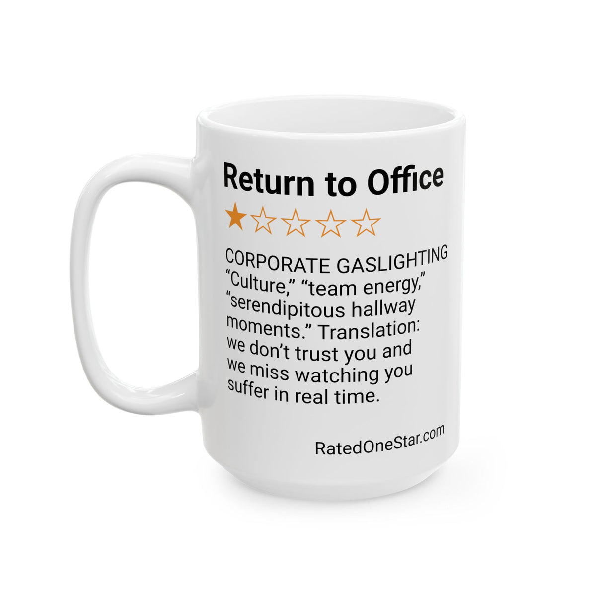 RETURN TO OFFICE - GASLIGHTING - WHITE MUG