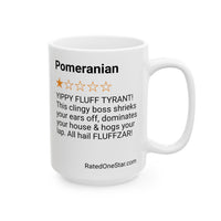 DOGS - POMERANIAN - WHITE MUG
