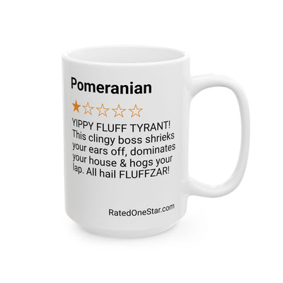 DOGS - POMERANIAN - WHITE MUG