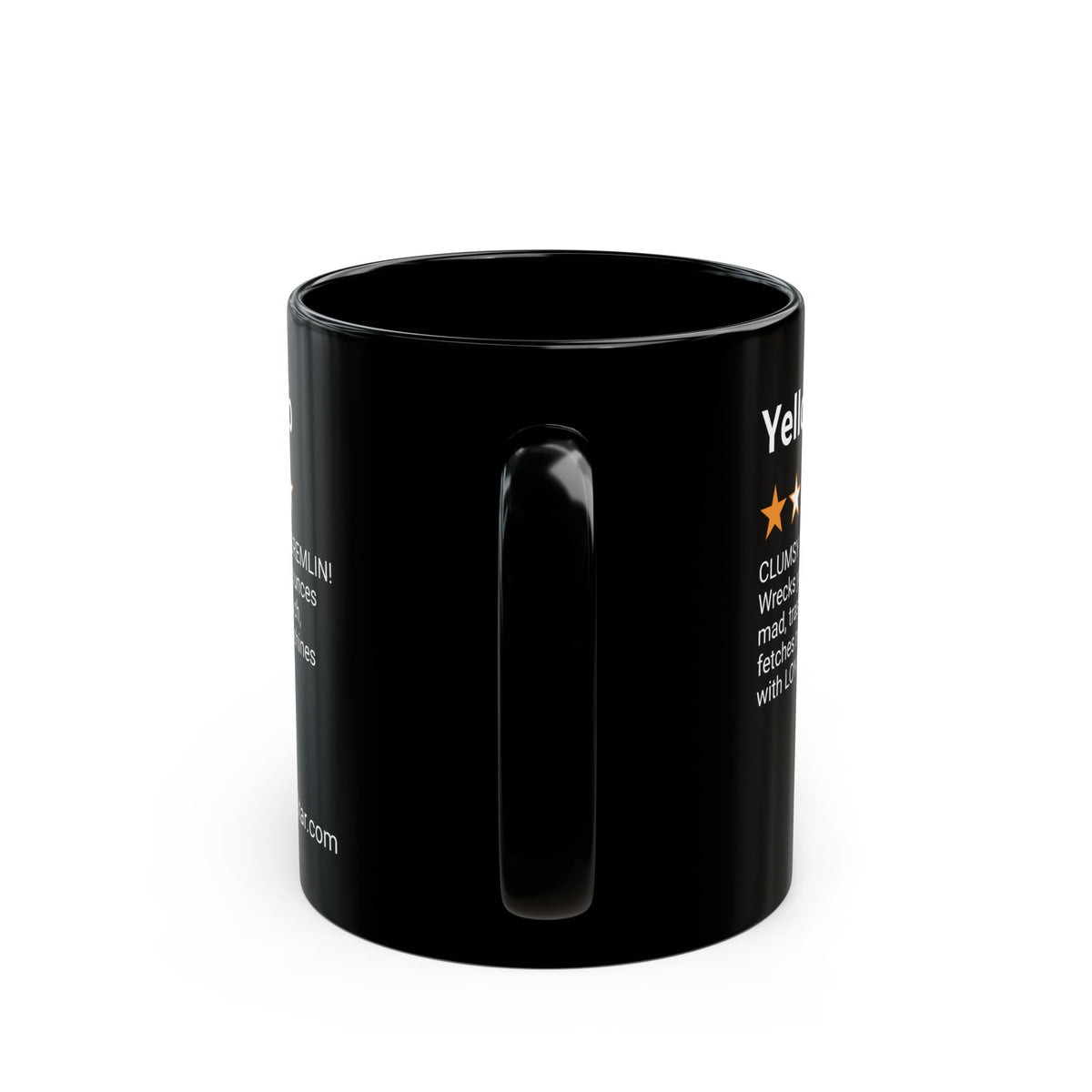 DOGS - YELLOW LAB - BLACK MUG