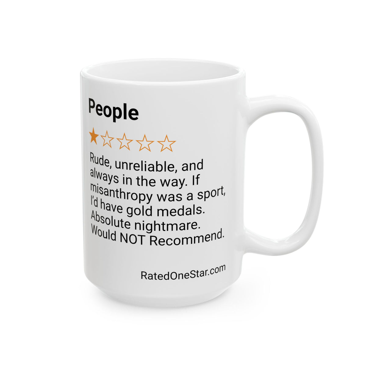 PEOPLE - RUDE - WHITE MUG