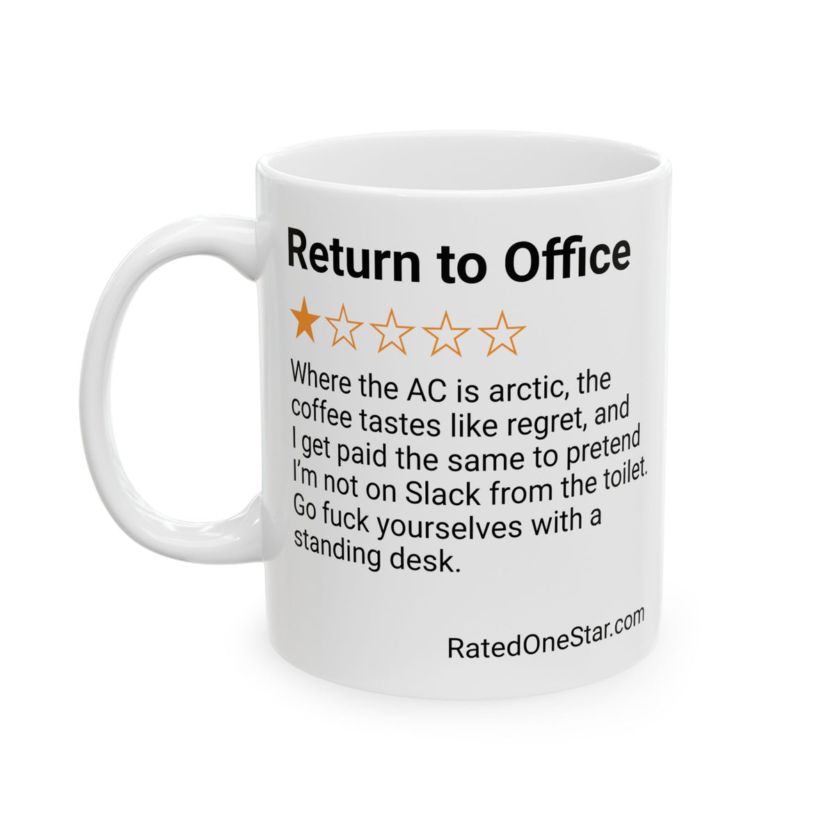 RETURN TO OFFICE - REGRET - WHITE MUG