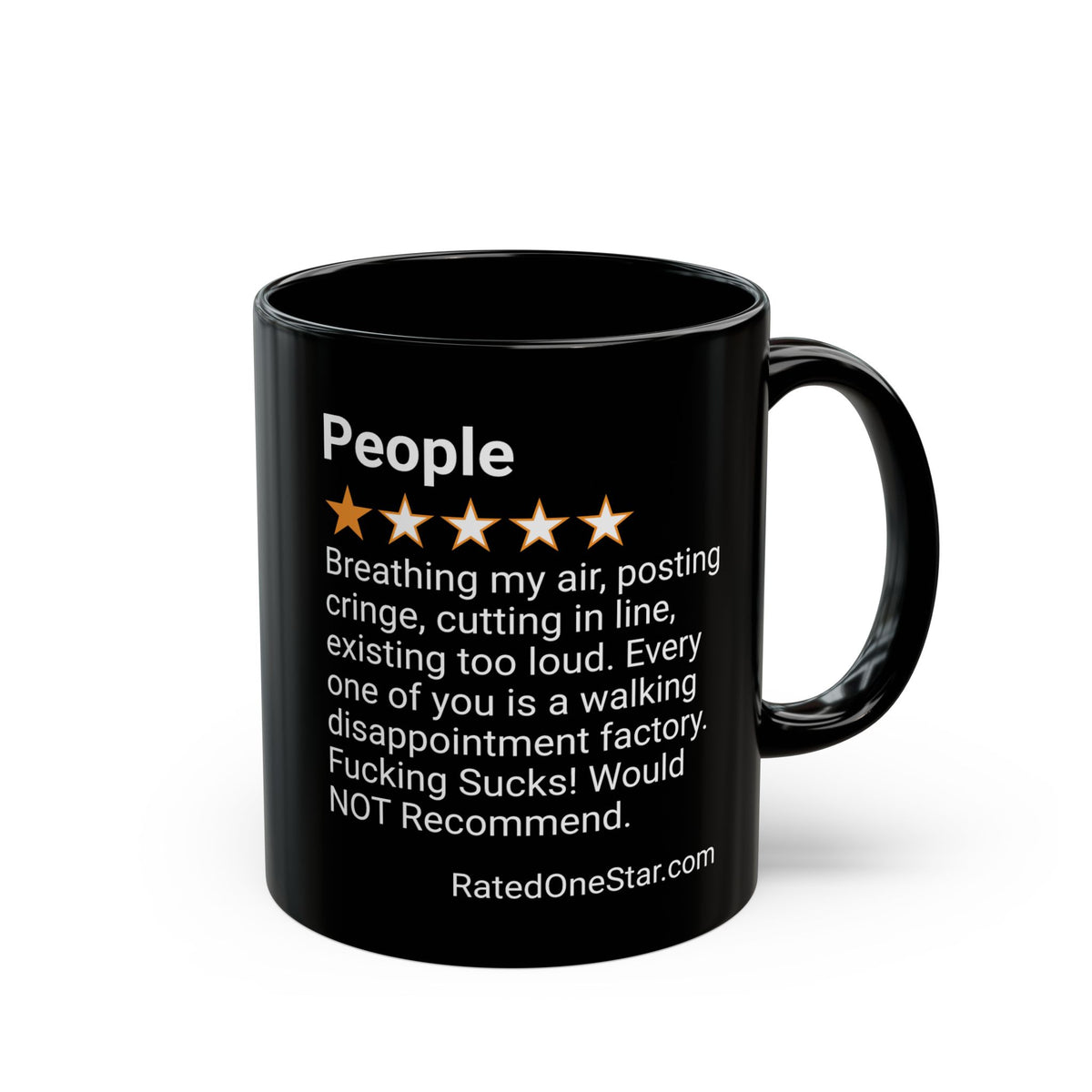 PEOPLE - POSTING CRINGE - BLACK MUG