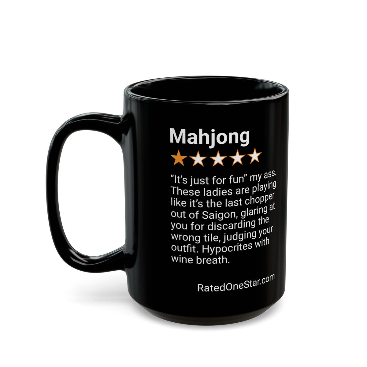 MAHJONG - JUST FOR FUN - BLACK MUG