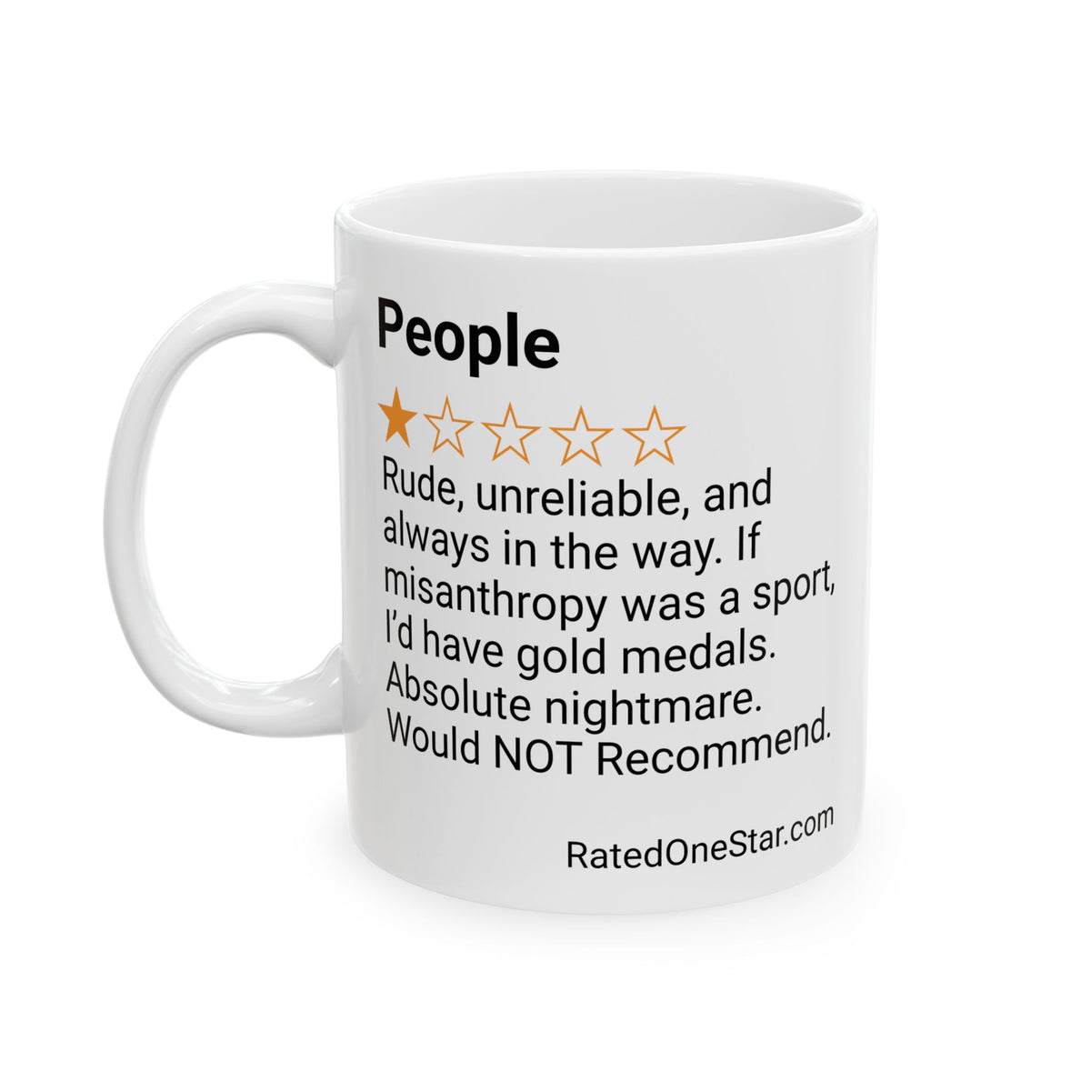 PEOPLE - RUDE - WHITE MUG
