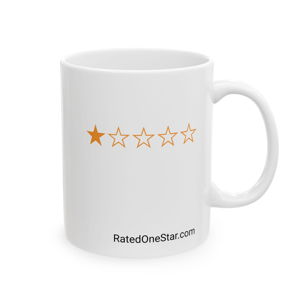 RATED ONE STAR - WHITE MUG