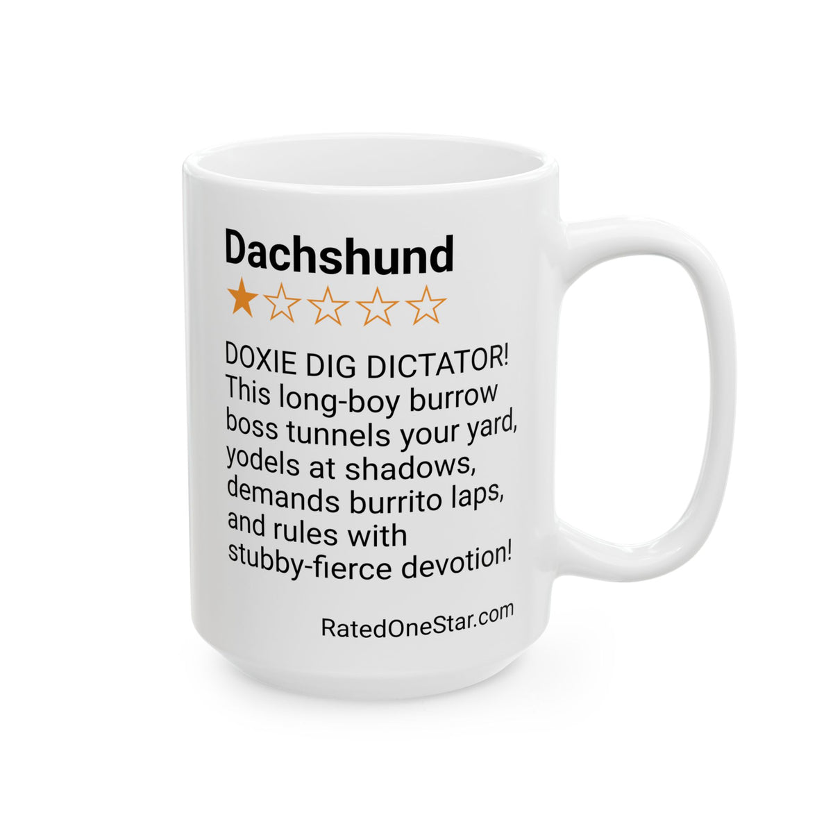 DOGS - DACHSHUND - WHITE MUG