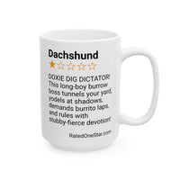 DOGS - DACHSHUND - WHITE MUG
