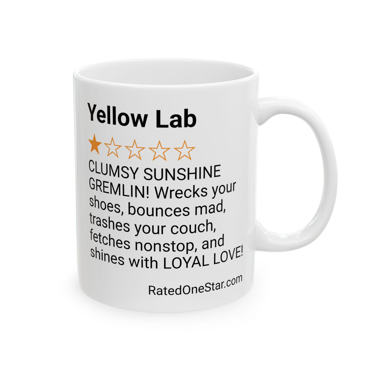 DOGS - YELLOW LAB  - WHITE MUG