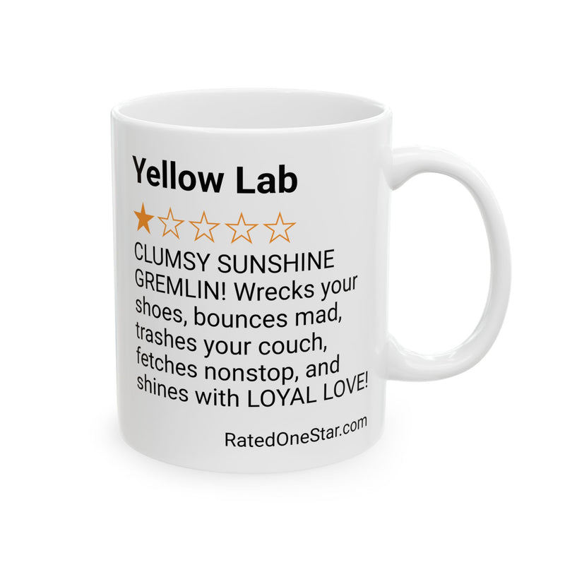DOGS - YELLOW LAB  - WHITE MUG