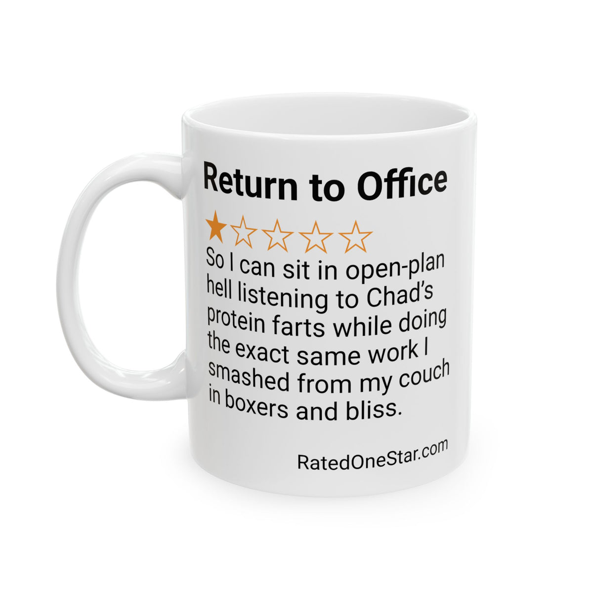 RETURN TO OFFICE - PROTEIN FARTS - WHITE MUG