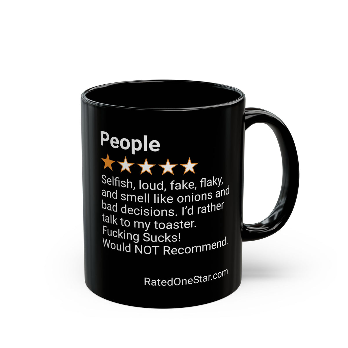 PEOPLE - SELFISH - BLACK MUG