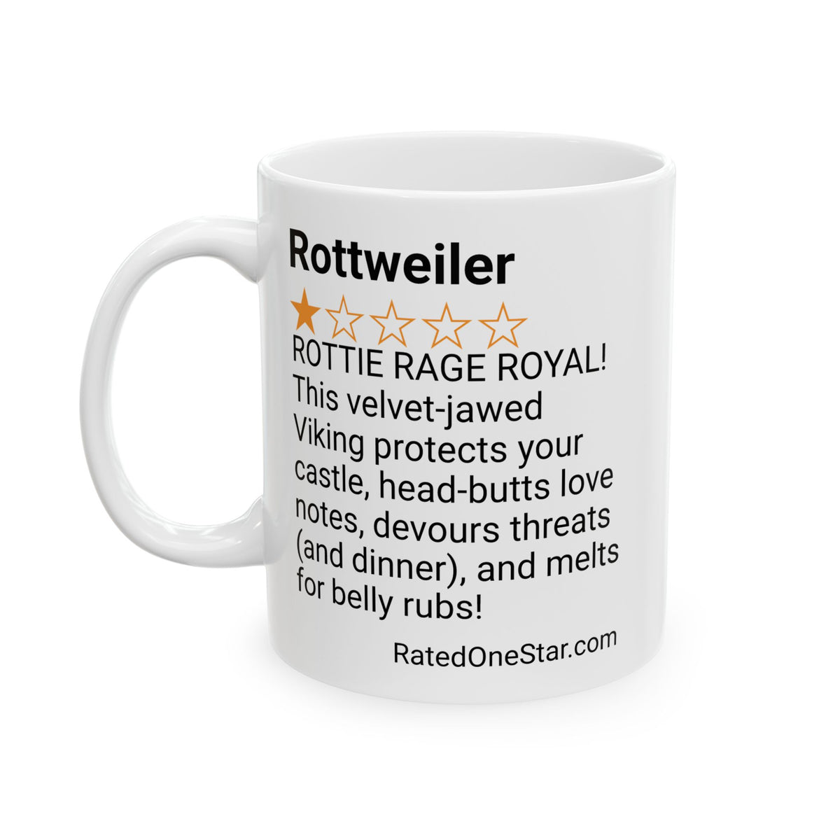 DOGS - ROTTWEILER - WHITE MUG