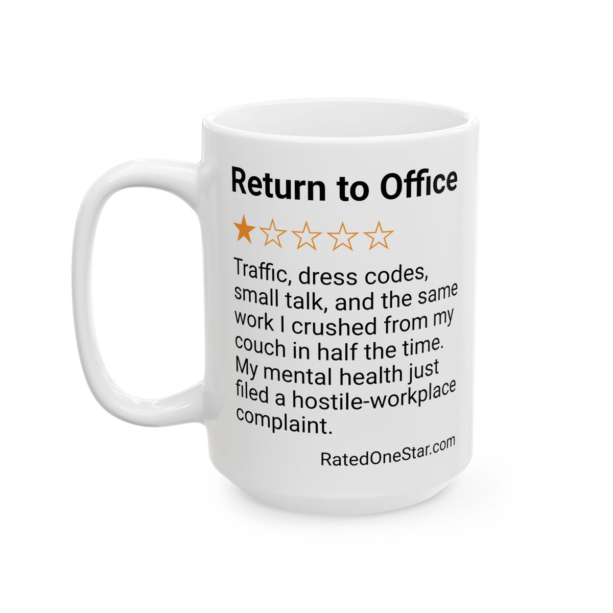 RETURN TO OFFICE - TRAFFIC - WHITE MUG