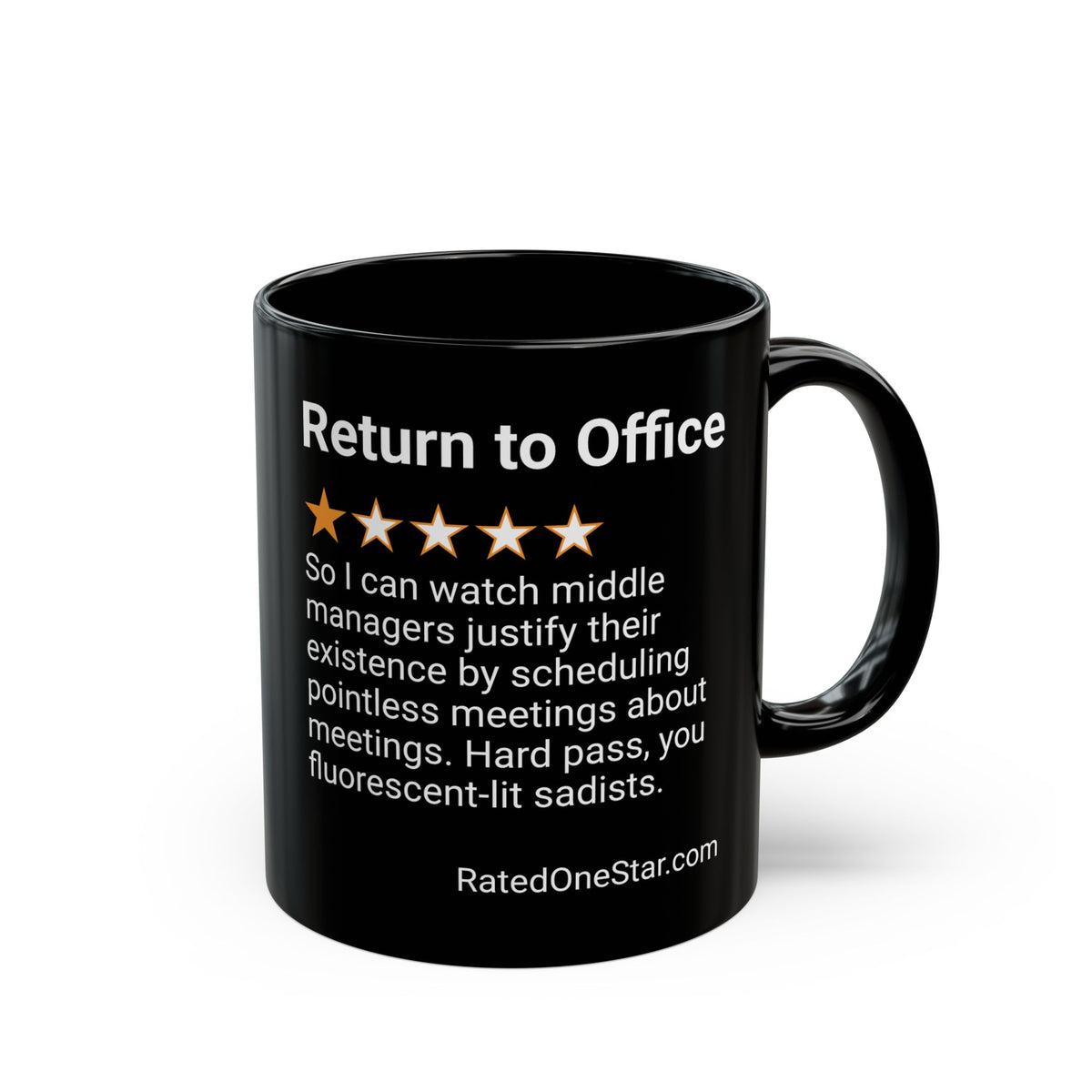 RETURN TO OFFICE - MIDDLE MANAGER - BLACK MUG
