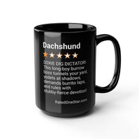 DOGS - DACHSHUND - BLACK MUG