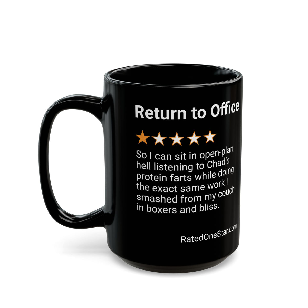 RETURN TO OFFICE - PROTEIN FARTS - BLACK MUG