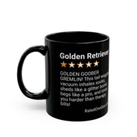 DOGS - GOLDEN  RETRIEVER- BLACK MUG
