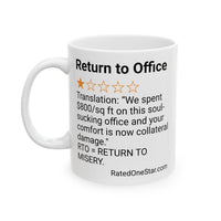 RETURN TO OFFICE - SOUL SUCKING - WHITE MUG