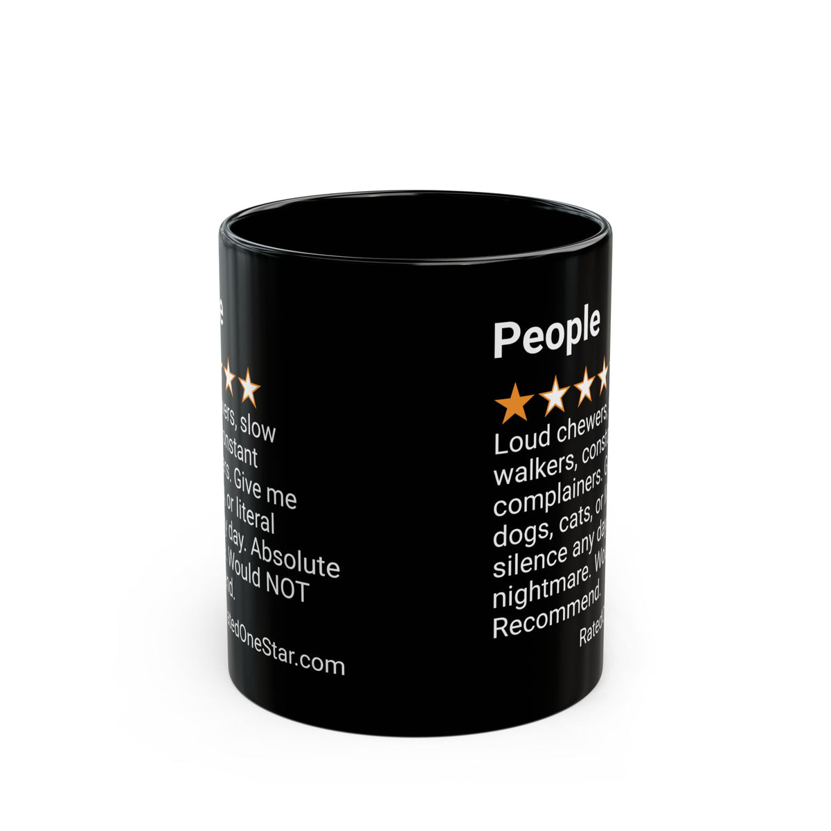 PEOPLE - LOUD CHEWERS - BLACK MUG
