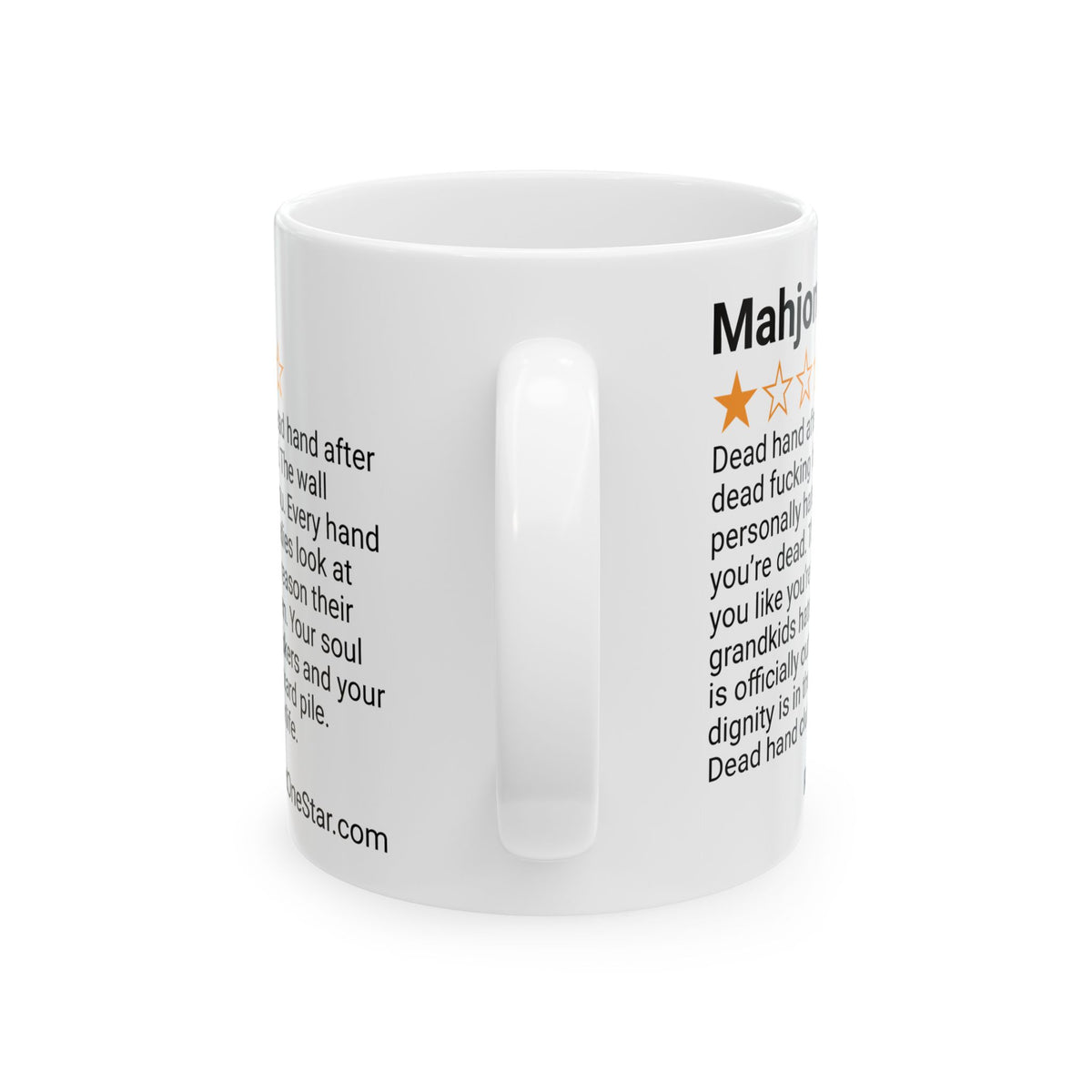 MAHJONG - DEAD HAND - WHITE MUG