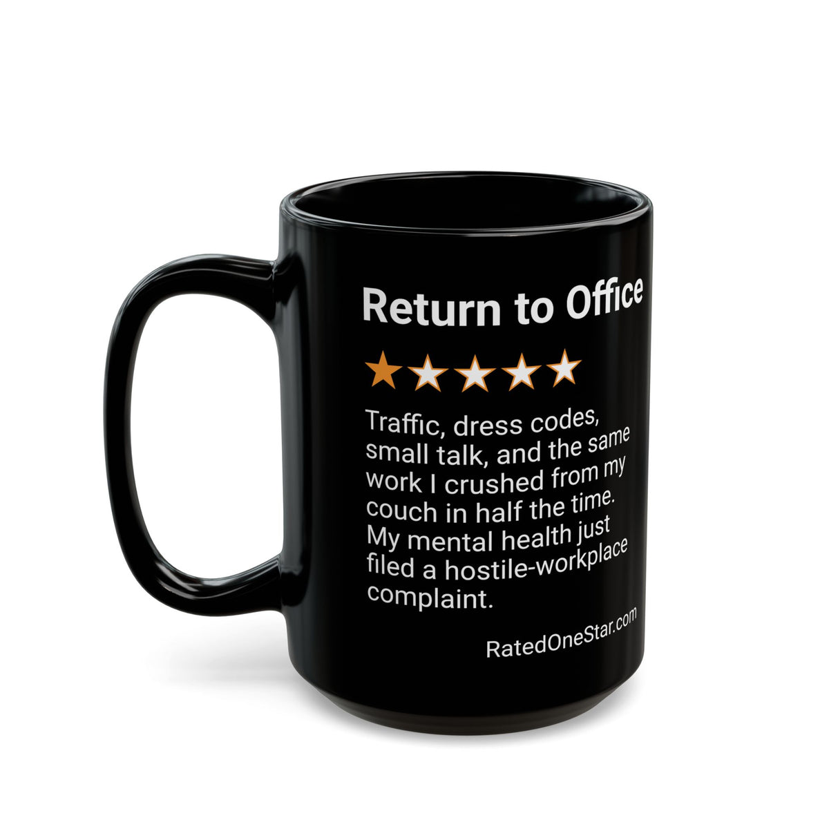 RETURN TO OFFICE - TRAFFIC - BLACK MUG