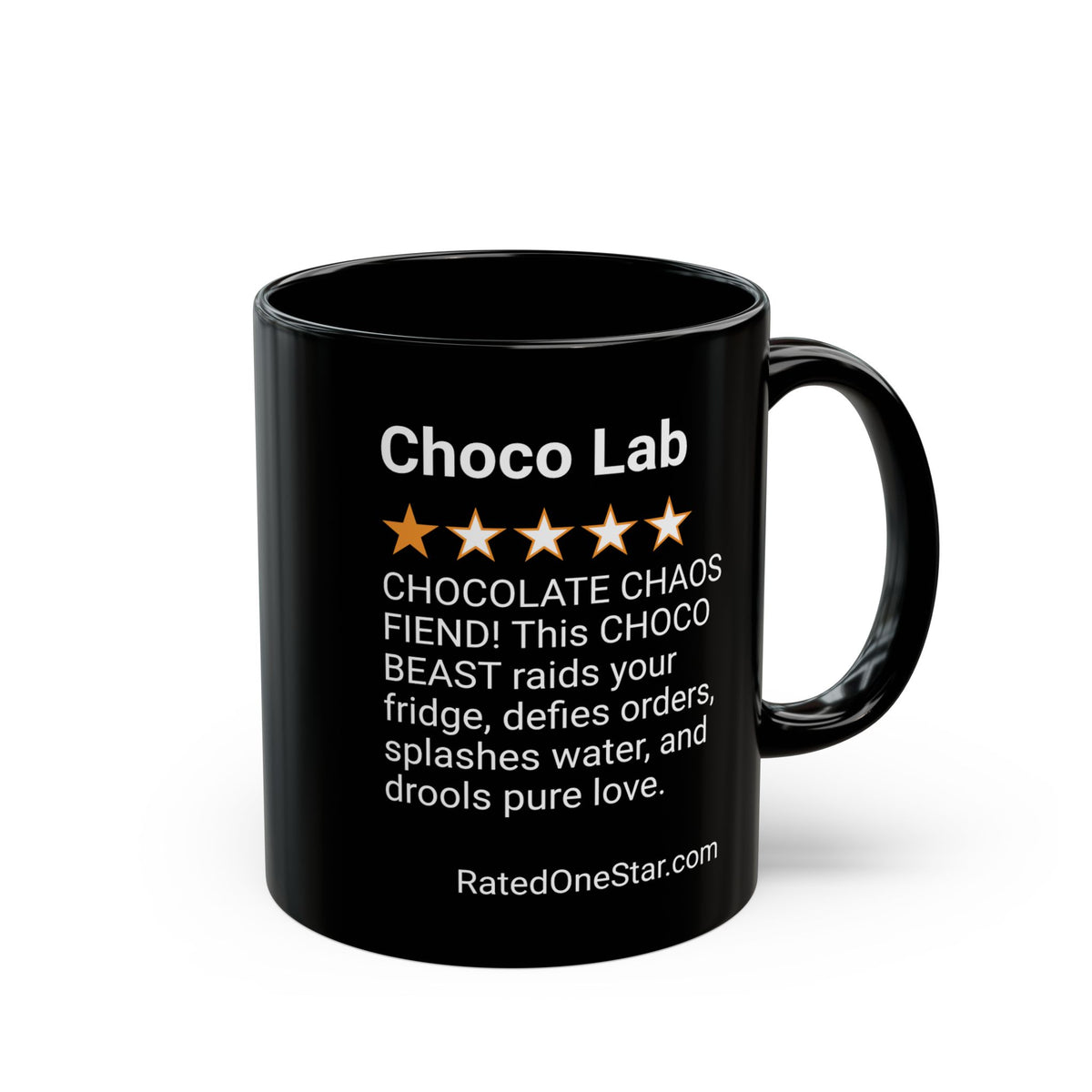 DOGS - CHOCO LAB - BLACK MUG