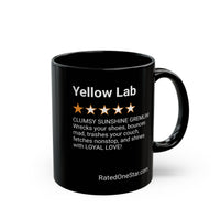 DOGS - YELLOW LAB - BLACK MUG