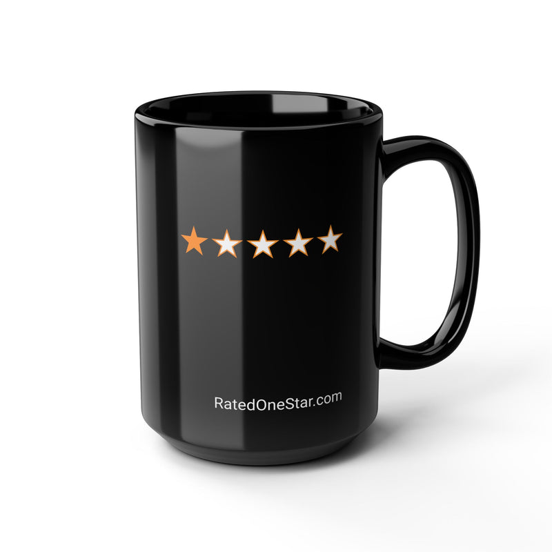 RATED ONE STAR - BLACK MUG