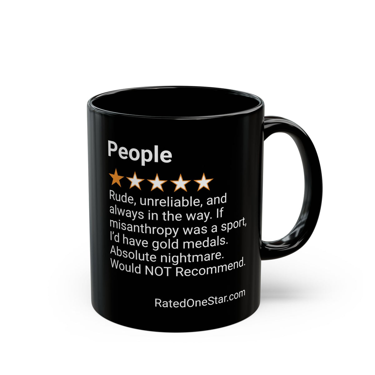 PEOPLE - RUDE - BLACK MUG