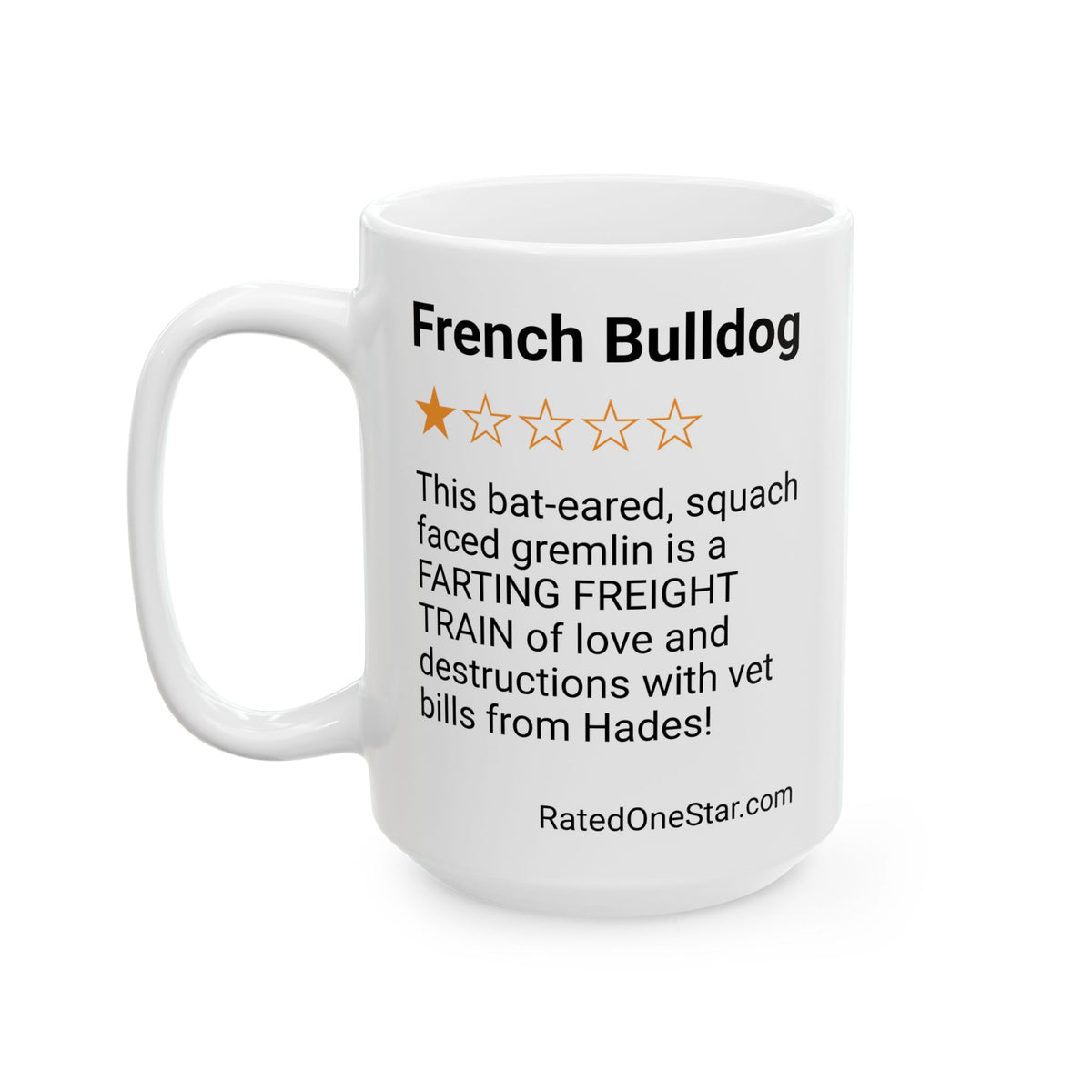 DOGS - FRENCH BULLDOG  - WHITE MUG