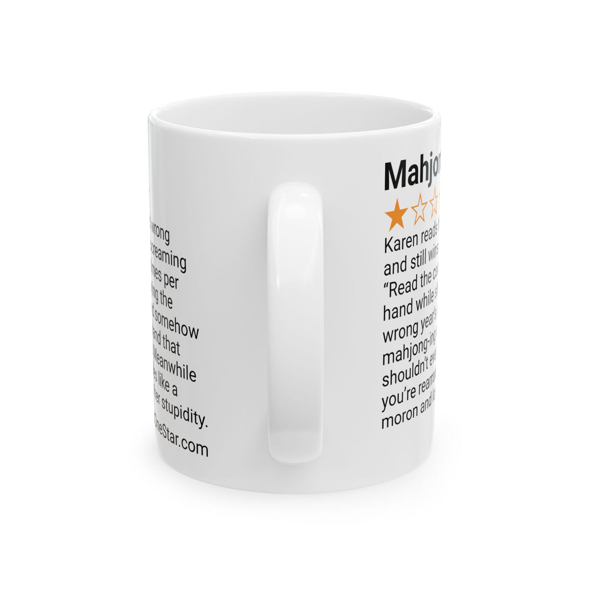 MAHJONG - READ THE CARD - WHITE MUG