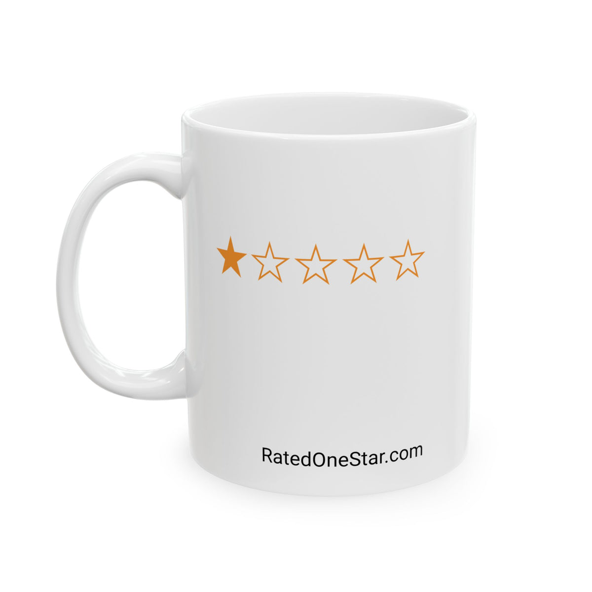 RATED ONE STAR - WHITE MUG