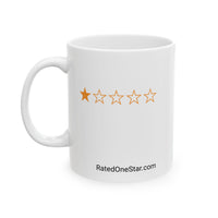 RATED ONE STAR - WHITE MUG