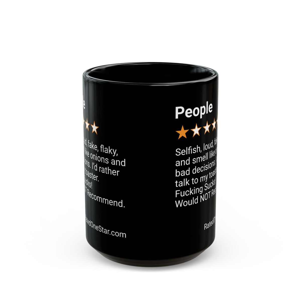 PEOPLE - SELFISH - BLACK MUG