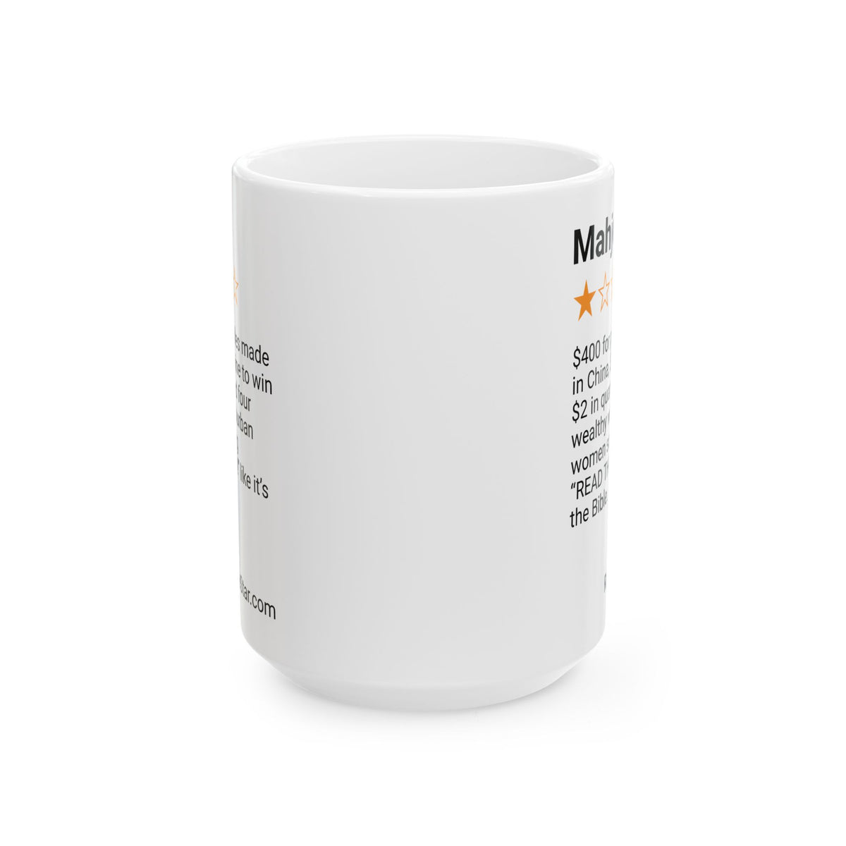 MAHJONG - BIBLE - WHITE MUG