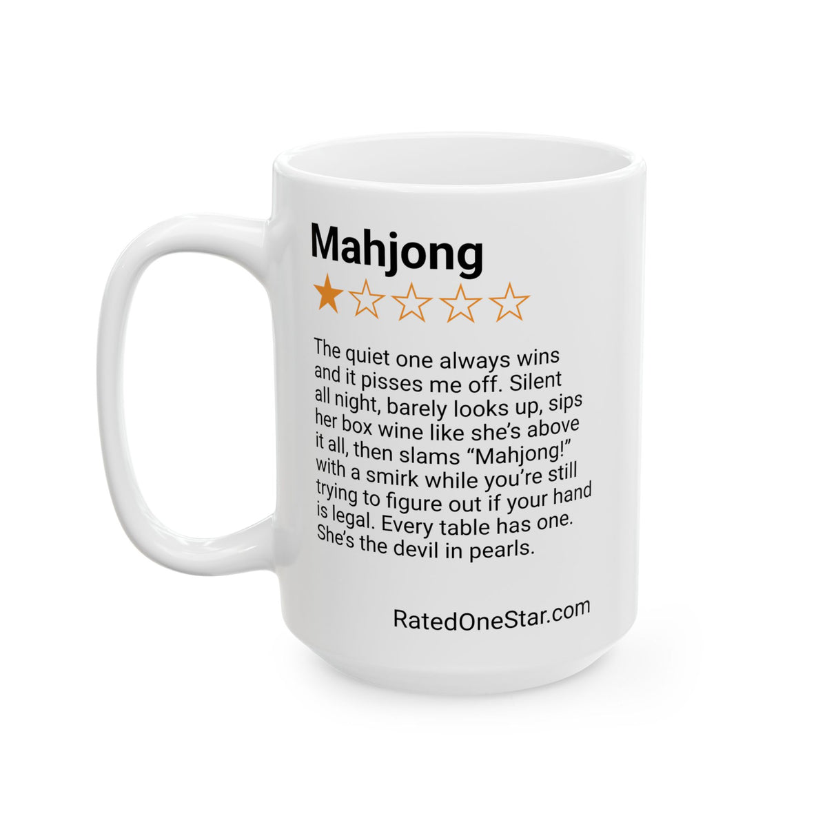 MAHJONG - QUIET ONE - WHITE MUG