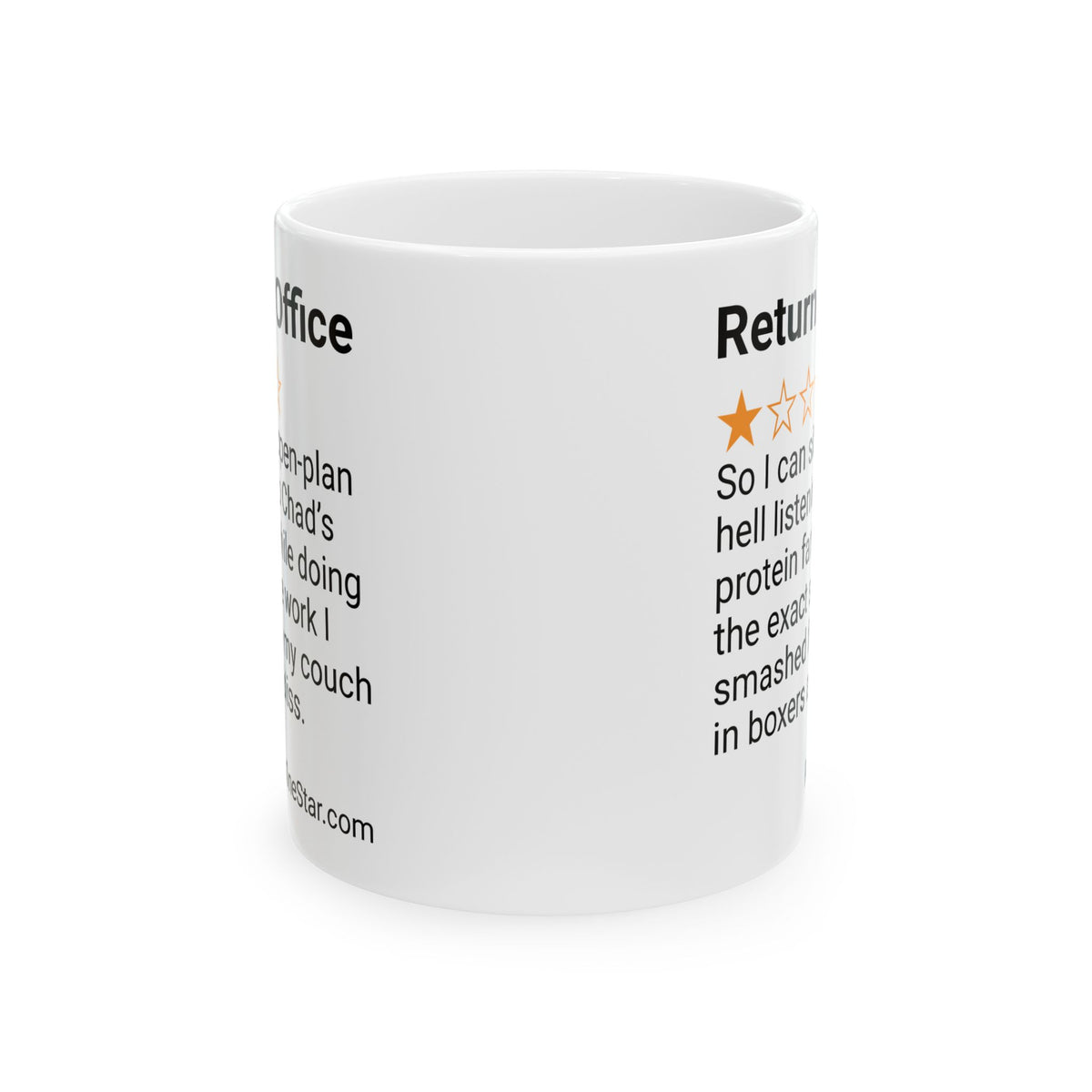 RETURN TO OFFICE - PROTEIN FARTS - WHITE MUG