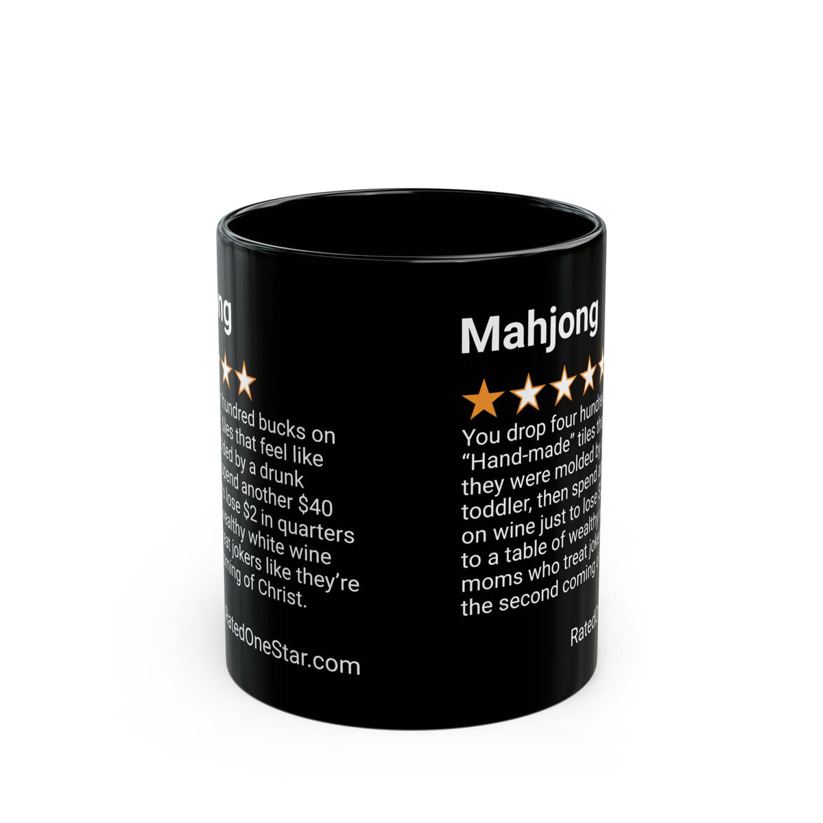 MAHJONG - PLASTIC SHIT MADE IN CHINA - BLACK MUG